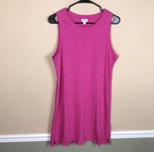 J. Crew Women’s Hot Pink Burnout Tank Dress Sz S