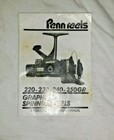 PENN REELS 240 GR SPINNING REEL MANUAL — photo 1