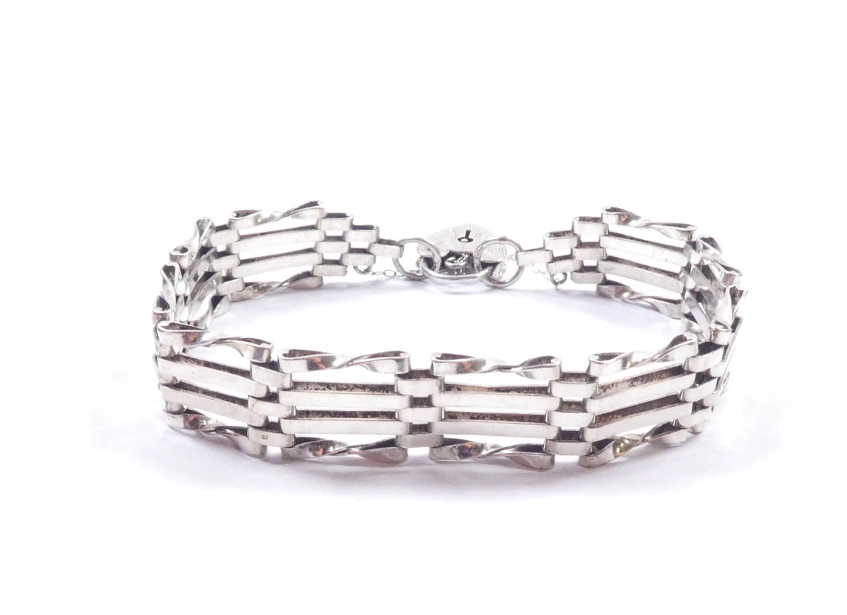 Silver clearance gate bracelet