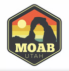 Moab Utah Retro Sticker Vinyl Decal for Water Bottle Car Laptop Travel