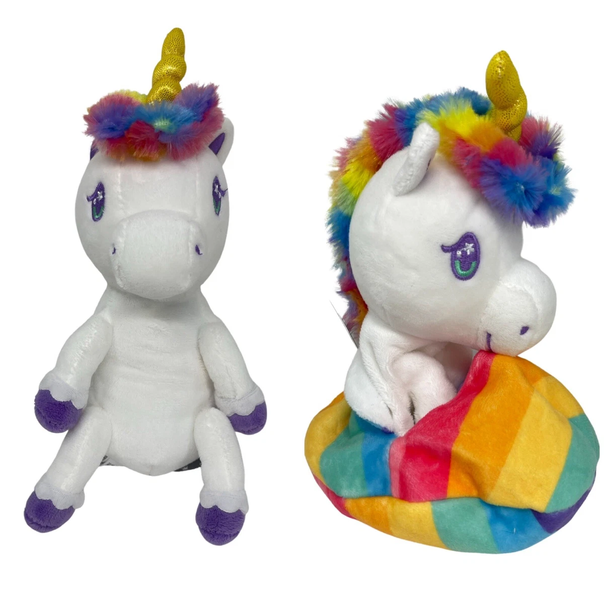New Hallmark Reversible Rainbow Unicorn Inside Out Stuffed Animal Plush Toy