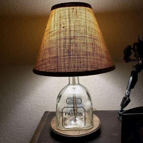 Burlap LAMP SHADE w/ Clip-On Bulb Attachment Rustic Country Cottage Cabin 9 inch - Picture 9 of 11