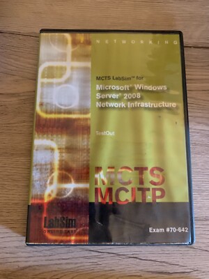 MCTS labsim for Microsoft windows 08   tested VINTAGE PC SOFTWARE~ Shelf00K