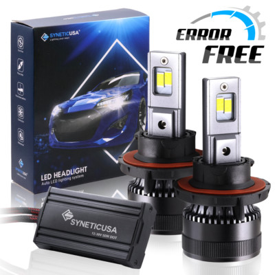 Syneticusa H13 9008 CSP LED Head Lights Bulbs Hi-Lo Beam 6000K White