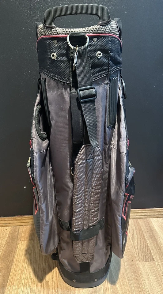 Sun Mountain C-130 6-Way Cart Bag - Red/Black/Grey Used Comes With Rain Cover - Image 3 of 4