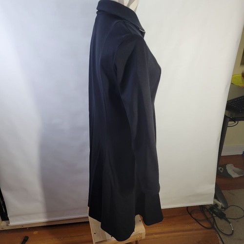 Samuel Dong Womens Full Zip Coat Dress Black Fit/Flare Stretchy Size 8 - Picture 4 of 13