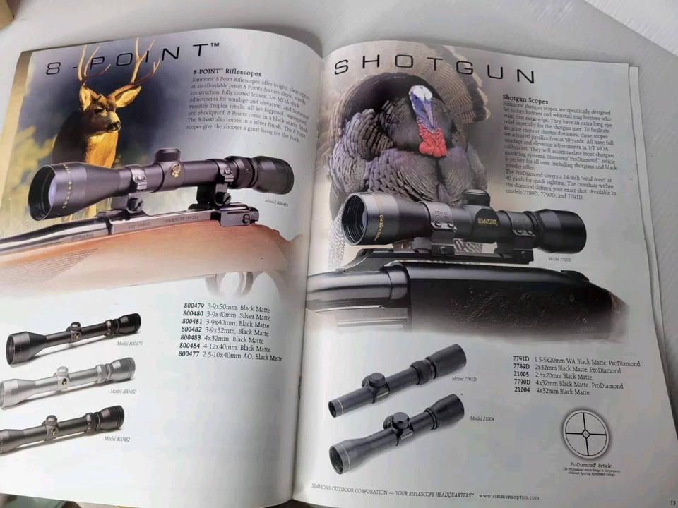 Simmons 2001 Sporting Goods Catalog Scope Sight Binoculars 22 Pages Color - Image 4 of 4