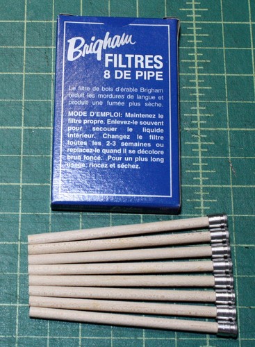 BRIGHAM ROCK MAPLE PIPE FILTERS • 20 PACKS = 160 FILTERS • FREE SHIPPING - Picture 5 of 6