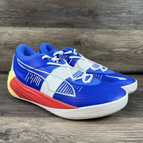 Puma Fusion Nitro Basketball Mens Blue Sneakers Athletic Shoes 195514-02 sz 8.5