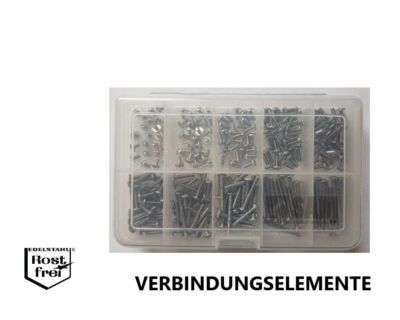 Becherschrauben NF E 27-128 Set EDELSTAHL A2 Linsenkopf mit Schlitz M3 220 Teile