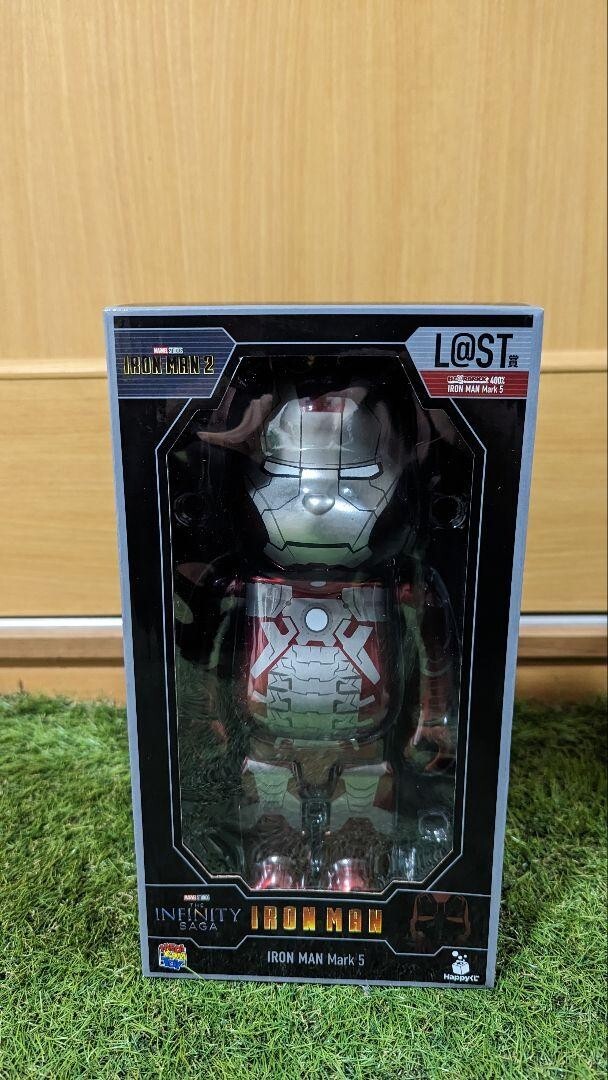 MARVEL - L@ST賞 BE@RBRICK 400% IRON MAN Mark 5 BE@RBRICK IRON MAN MARK 50 100％ & 400％ Original Bearbrick