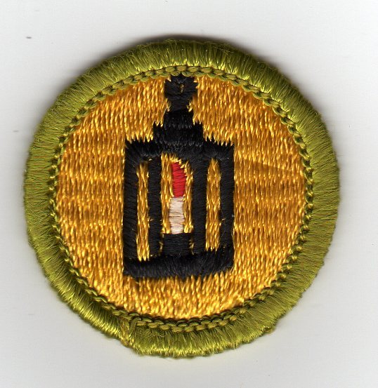 Metalwork (Thick) Merit Badge, Type H, Clear Plastic Back (1991 2002