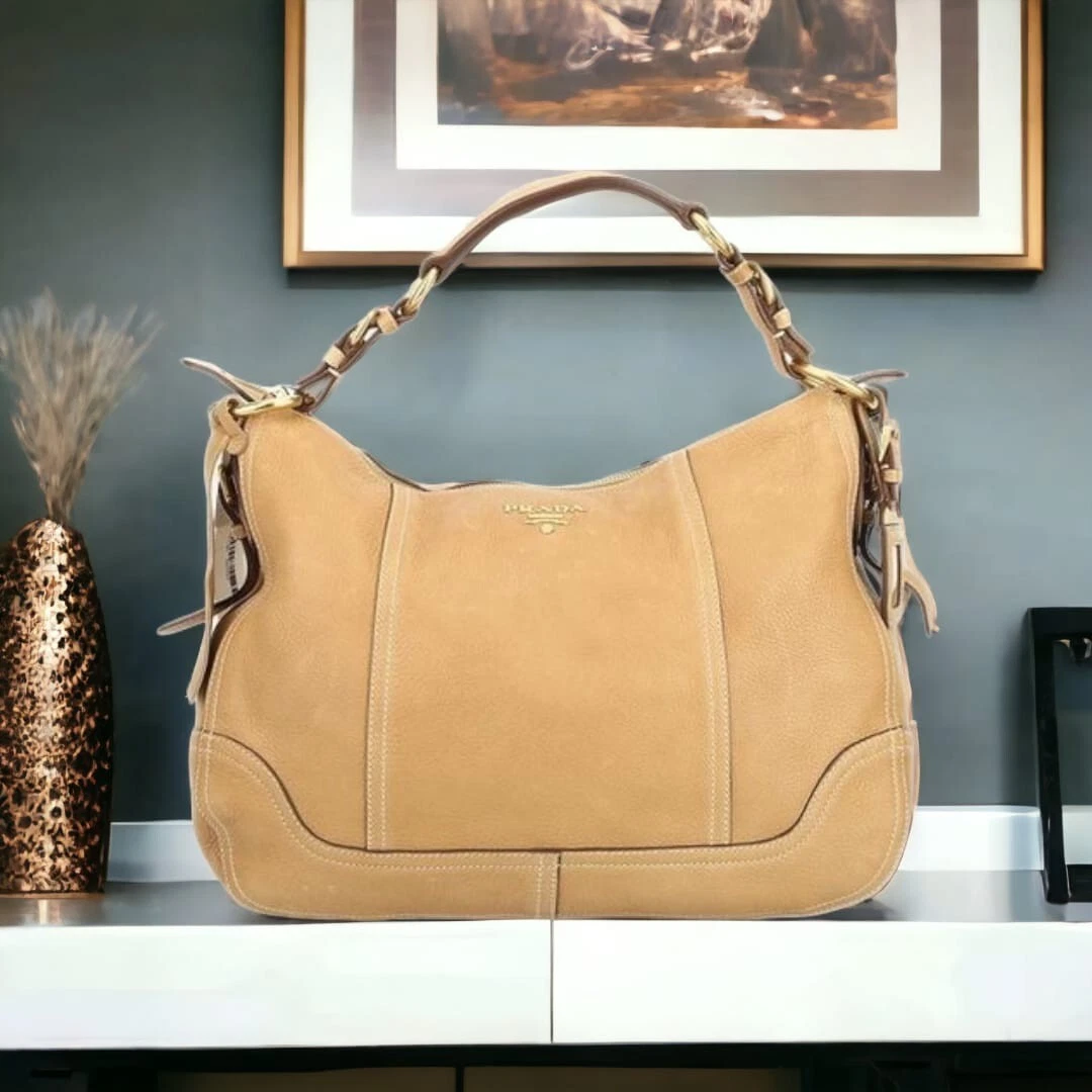 Prada Hobo Shoulder Bag in Brown