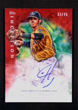 2017 Topps Inception #131 Ryon Healy Rookie RC Auto Red SP #/75 - Oakland A's 