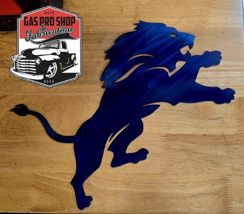 Detriot Lions Logo Metal Wall Art Plasma Cut Home Decor Gift Idea Man cave - Picture 1 of 2