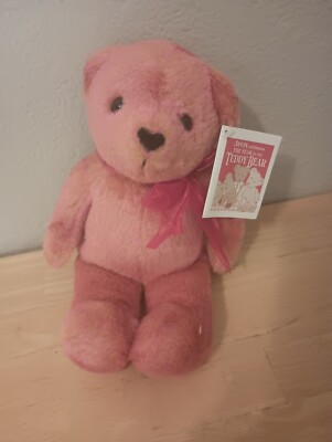 Vintage Avon Talking Valentino The Love Pink Bear Plush Stuffed