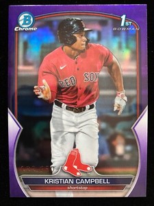 2023 Bowman Chrome Draft KRISTIAN CAMPBELL 1st Rookie PURPLE REFRACTOR #/250 RC