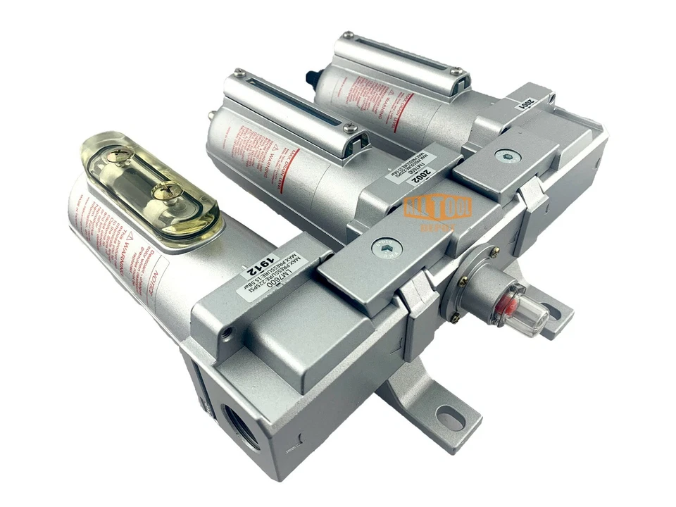 3/4" Heavy Duty Inline Compressed Air Filter Clean system 3 Stage Auto Drain - Image 4 of 4