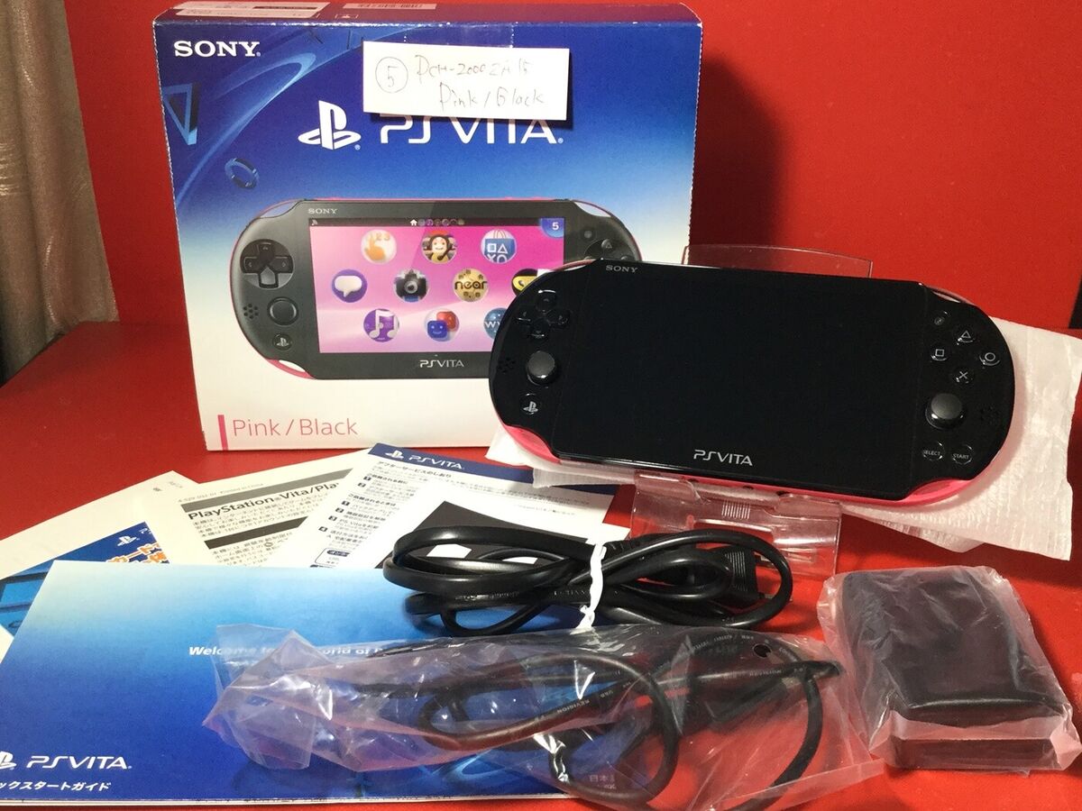 Sony PS Playstation vita Wi-Fi model PINK BLACK PCH-2000 ZA15 Japan game 5
