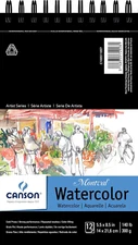 Artist Series Montval Watercolor Paper, Wirebound Pad, 5.5x8.5 inches, 12 Sheets