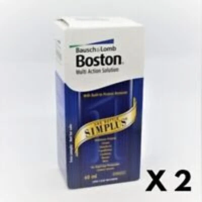 BAUSCH + LOMB B&L Boston Simplus Special Travel Flight Pack Bausch & Lomb Hard RGP 2 x 60ml