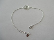 Sterling silver bracelet solid 925 silver adjustable 6.5 to 7 inches G1