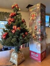 36 Inch Fiber Optic Red Ball Cluster Christma...