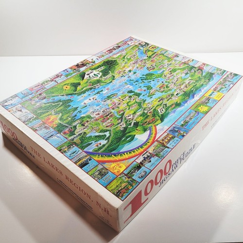 The Lakes Region Of NH (New Hampshire) - 1994 White Mountain Jigsaw Puzzle - Picture 4 of 6
