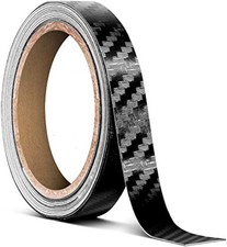 Vvivid Black Carbon Fiber Air-release Adhesive Vinyl Tape Roll 12 Inch X 20ft