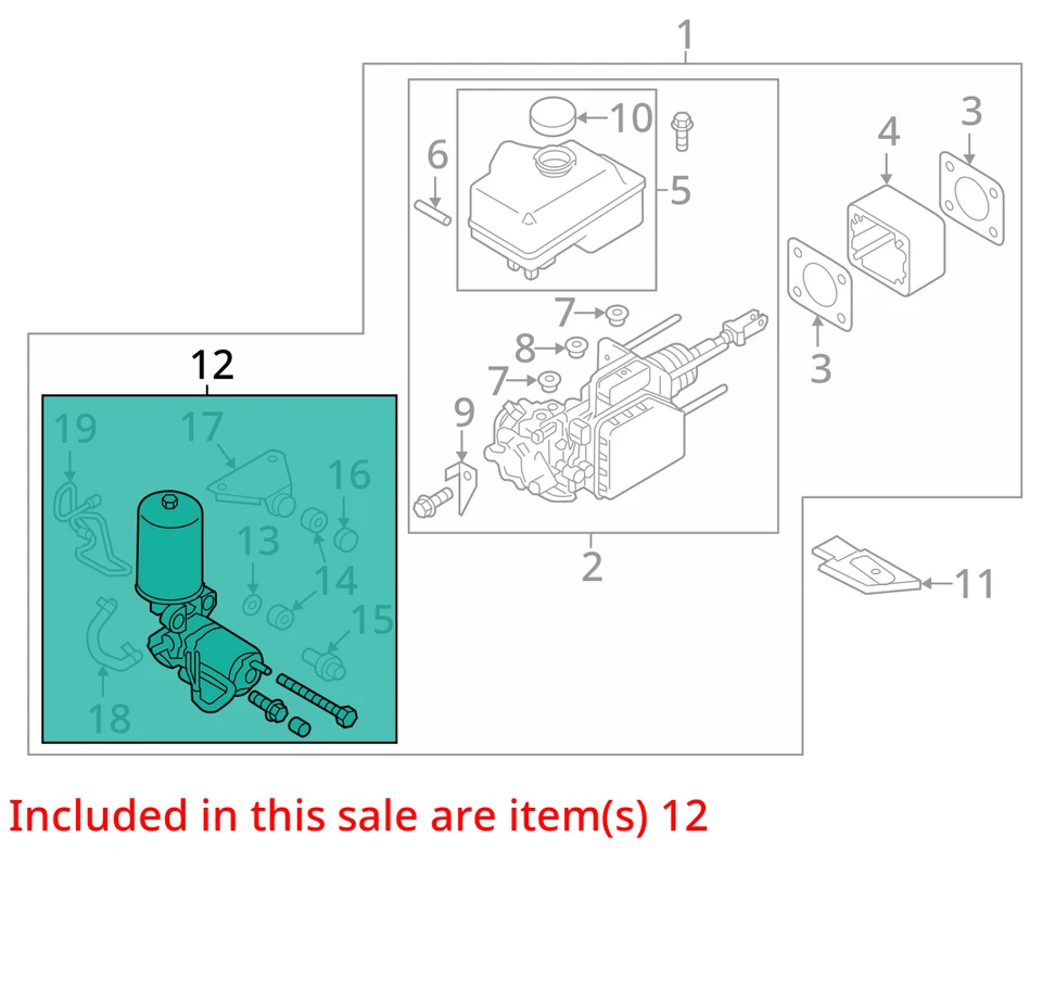 Potenciador de freno hidráulico compatible con 14-24 Infiniti QX80 1870750 Foto 3 de 4