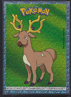 Nr 234 Damhirplex/Stantler Holo Sparkle Sticker Karte -  Dunkin Boomer 2001 - NM
