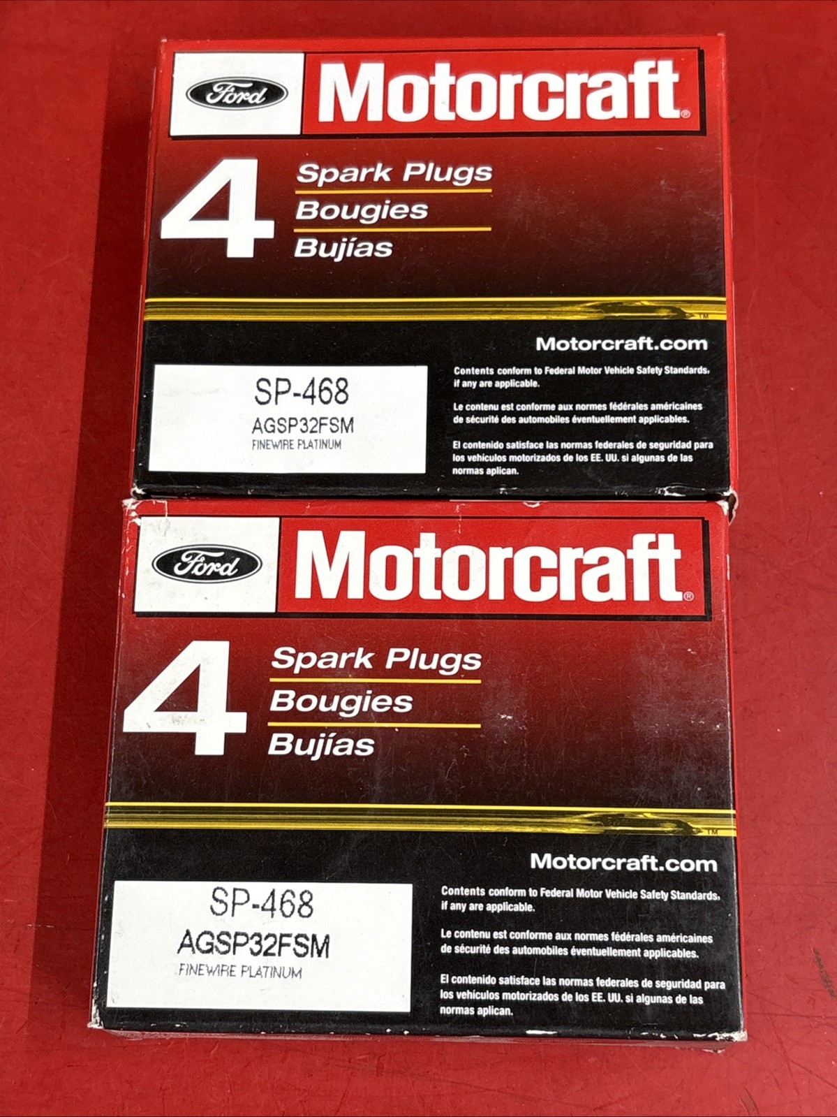 8 NEW MOTORCRAFT SP-468 FINEWIRE PLATINUM SPARK PLUGS AGSP32FSM