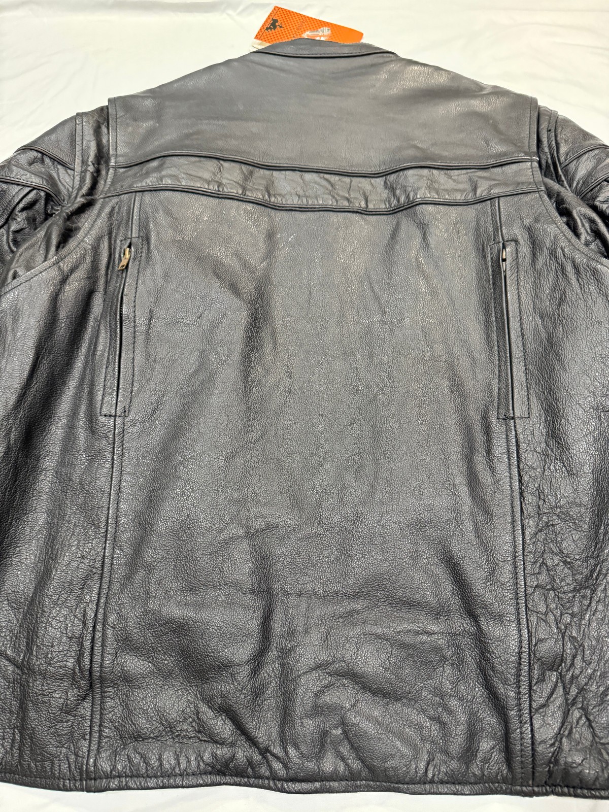 Black Vance Leather Jacket (Men's 3XL) with Conceal Carry Pocket
