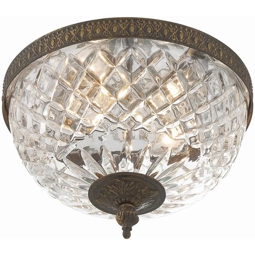 Crystorama 117-10-EB Radley 2 Light 10 inch English Bronze Flush Ceiling Light - Picture 4 of 9