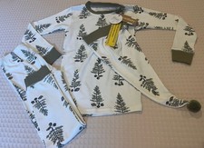 Loved Baby Organic Kids Unisex PJ Set Holiday Collection Size 8 NWT