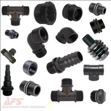 Polypropylene Threaded BSP BSPT Fittings & Adapter All Sizes of Adaptors Pipe UK