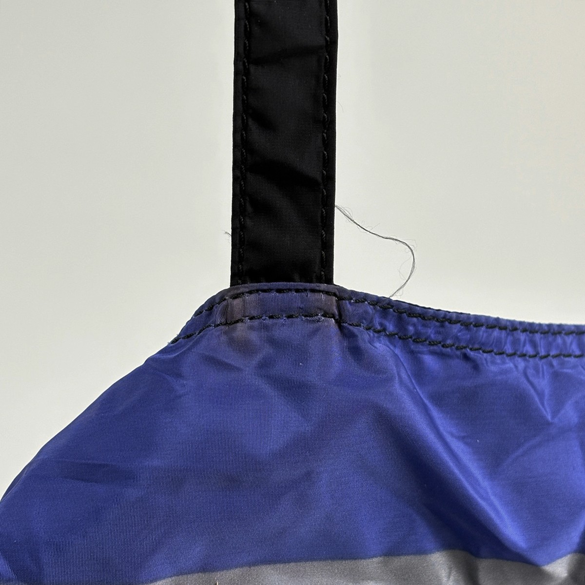 PRADA with logo Tote Bag Tote Bag Nylon Nero (Black) Blue Gray B4626P Women thumbnail 5