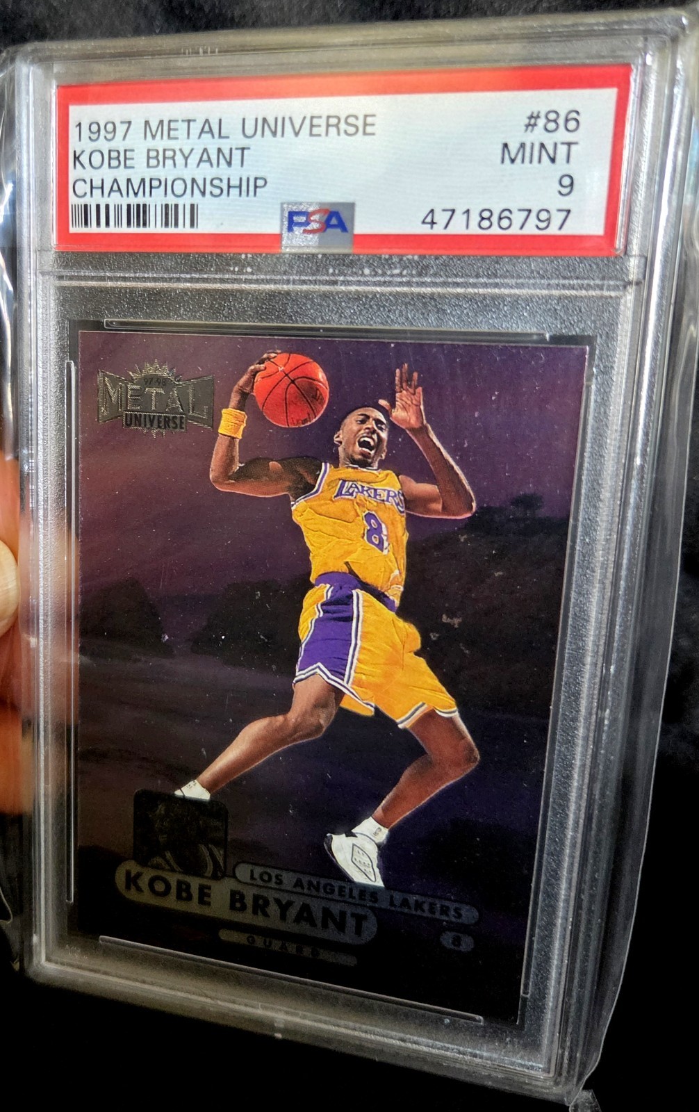 1997 Metal Universe Championship Kobe Bryant Card #86💥 PSA 9 Lakers HOF! view 3