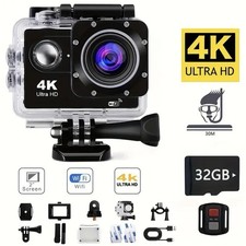 4K Action Camera Waterproof Ultra Hd Dv 32 Gb Memory Card Remote Control Mount
