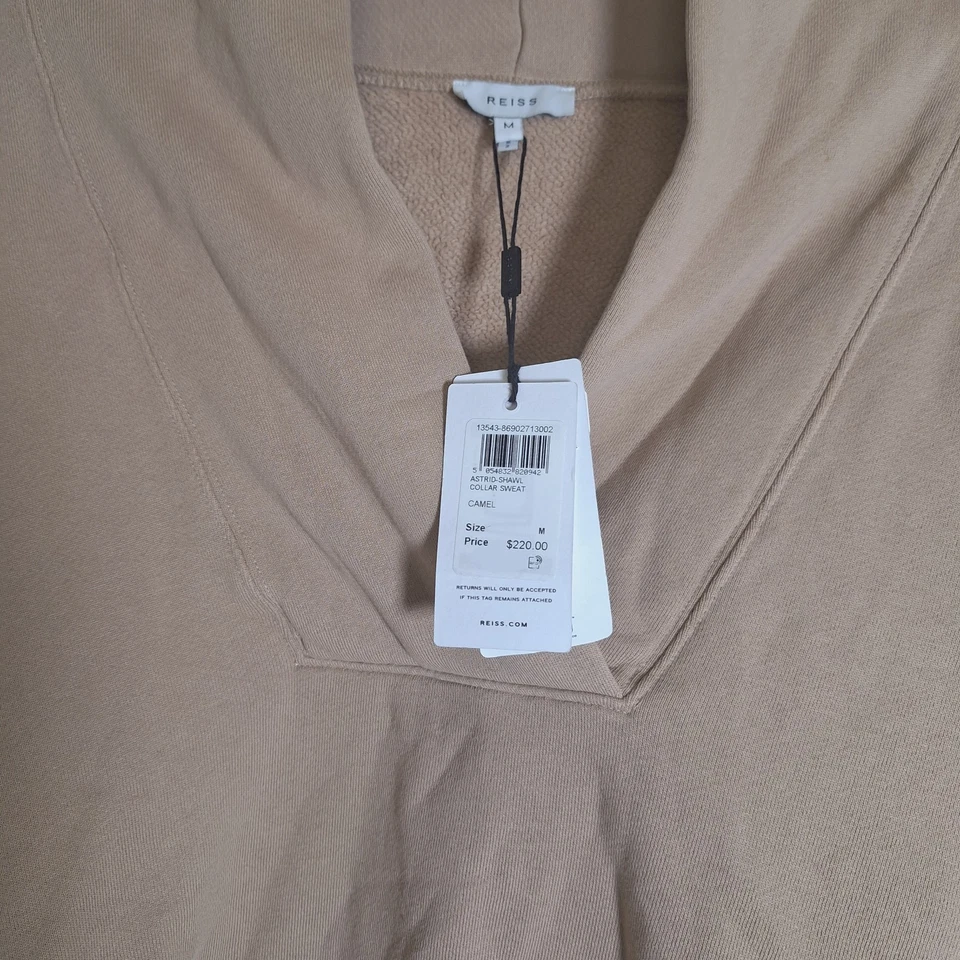 Новый с Ярлыками Reiss Astrid шаль воротник толстовка верблюд коричневый размер средний - Изображение 4 из 4
