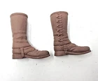 GI JOE Boot WW II, 1/6 Scale For 12" US Army Brown Boots Action Figure Preowned.