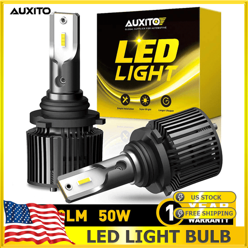 AUXITO 9006 2x Combo HB4 LED Bulbs Headlight High Low Beam Xenon Super White US - Picture 1 of 11