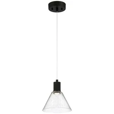 Access Lighting Port Nine Martini LED Pendant, BK/Seed - 63140LEDD-MBL-SDG