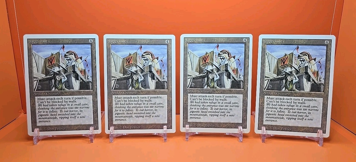 🟤🟤🟤 (4) 1994 Magic The Gathering JUGGERNAUT REVISED 3RD EDITION PLAYED🟤🟤🟤1