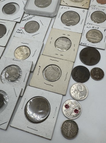 Grande lotto misto monete USA in tutto il mondo non circolate lastra grano penny fustella - Foto 10 di 10