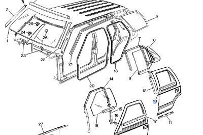 OE LH Ventana Lateral Trasera Vidrio Tripa/Hoja 95-05 Jimmy S10 15708559 - Imagen 3 de 4