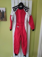 OMP Karting Suit FIA Approved Size 140cm Brilliant Red white Black Colour Combo