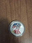 American Eagle 1999 Walking Liberty Painted Silver Dollar with Case