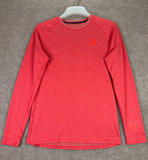 Rabbit Mens Ez Tee Long Sleeve Shirt Medium Red Wool Blend New Running Athletic Rabbit Mens Ez Tee Long Sleeve Shirt Medium Red Wool Blend New Running Athletic