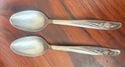 2 x Vintage Oneida "Forever Rose" versilberter Mini Löffel Sammlerstück